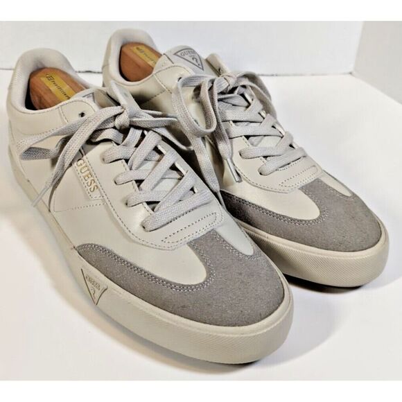 Guess Men's size 10.5 Beige Bazto Sneakers Gummy‎ Designer Shoes New Rare! - Picture 1 of 9